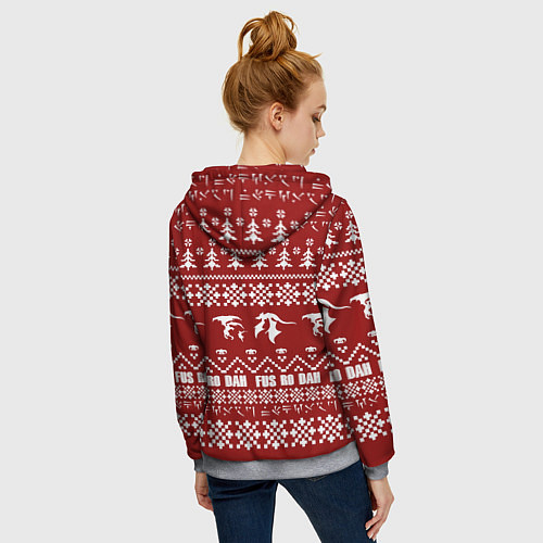 Женская толстовка на молнии Winter TES / 3D-Меланж – фото 4