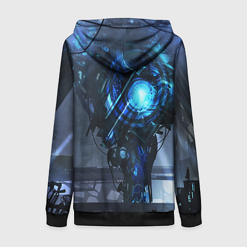 Женская толстовка на молнии Cyberpunk 2077 / 3D-Черный – фото 2