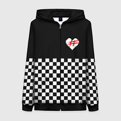 Женская толстовка на молнии ФРЕНДЗОНА: ЧБ