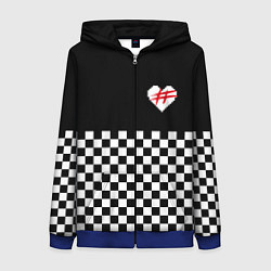 Женская толстовка на молнии ФРЕНДЗОНА: ЧБ