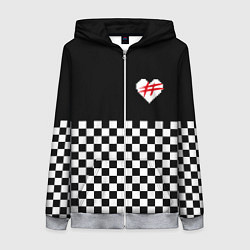 Женская толстовка на молнии ФРЕНДЗОНА: ЧБ