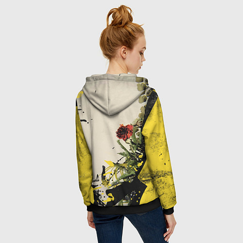 Женская толстовка на молнии TOP: Chlorine / 3D-Черный – фото 4