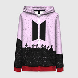 Толстовка на молнии женская Bangtan Boys, цвет: 3D-красный