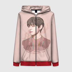 Толстовка на молнии женская Kim Taehyung, цвет: 3D-красный