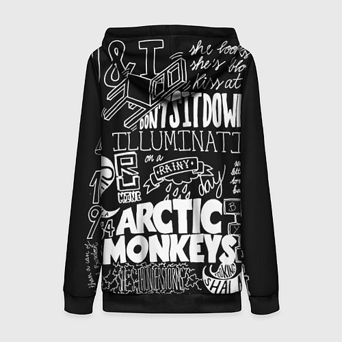 Женская толстовка на молнии Arctic Monkeys: I'm in a Vest / 3D-Черный – фото 2