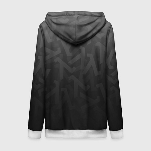 Женская толстовка на молнии Half-Life / 3D-Белый – фото 2