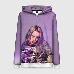 Женская толстовка на молнии Billie Eilish: Violet Fashion