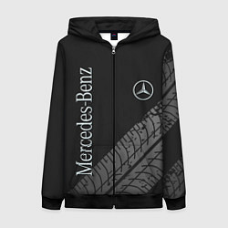 Толстовка на молнии женская Mercedes AMG: Street Style, цвет: 3D-черный