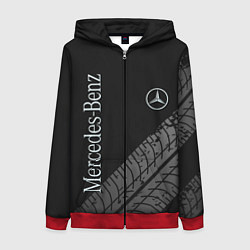 Толстовка на молнии женская Mercedes AMG: Street Style, цвет: 3D-красный