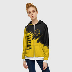 Толстовка на молнии женская NIRVANA, цвет: 3D-белый — фото 2