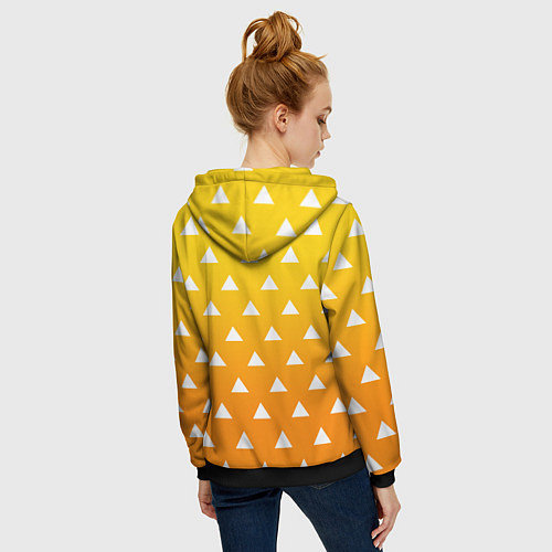 Женская толстовка на молнии ZENITSU ЗЕНИТСУ КИМОНО / 3D-Черный – фото 4