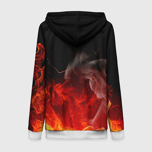 Женская толстовка на молнии Сектор Газа / 3D-Белый – фото 2