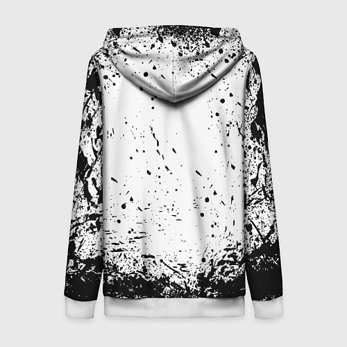 Женская толстовка на молнии ЧЁРНЫЙ КЛЕВЕР / 3D-Белый – фото 2