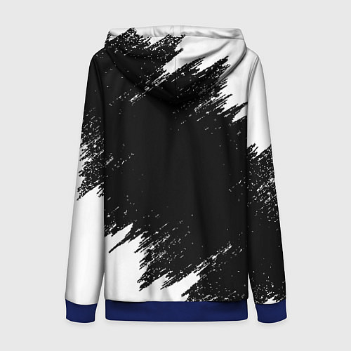 Женская толстовка на молнии ЧЁРНЫЙ КЛЕВЕР / 3D-Синий – фото 2