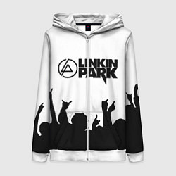 Толстовка на молнии женская LINKIN PARK, цвет: 3D-белый