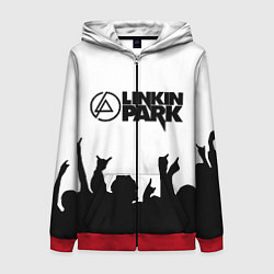 Толстовка на молнии женская LINKIN PARK, цвет: 3D-красный