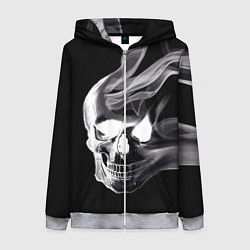 Женская толстовка на молнии Wind - smoky skull