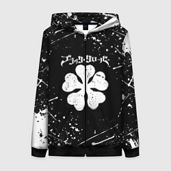 Толстовка на молнии женская ЧЁРНЫЙ КЛЕВЕР, цвет: 3D-черный