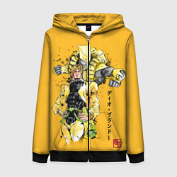 Толстовка на молнии женская JoJo Bizarre Adventure, цвет: 3D-черный