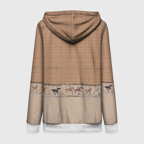 Женская толстовка на молнии Всадники / 3D-Белый – фото 2