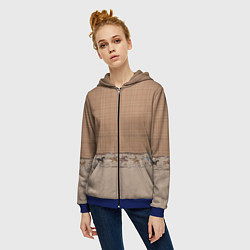 Толстовка на молнии женская Всадники, цвет: 3D-синий — фото 2