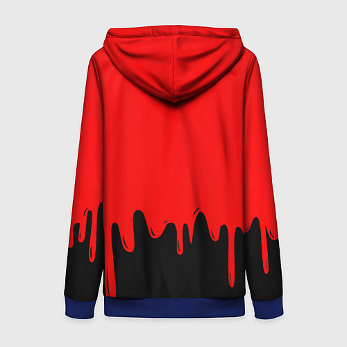 Женская толстовка на молнии АлисА / 3D-Синий – фото 2