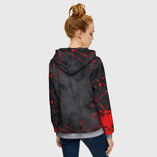 Женская толстовка на молнии АлисА / 3D-Меланж – фото 4