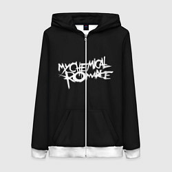 Толстовка на молнии женская My Chemical Romance spider, цвет: 3D-белый