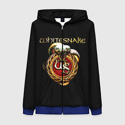 Толстовка на молнии женская Whitesnake, цвет: 3D-синий