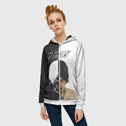 Толстовка на молнии женская Dzhizus, цвет: 3D-белый — фото 2