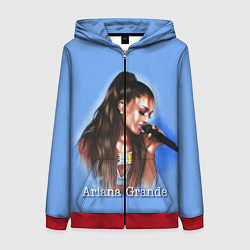 Толстовка на молнии женская Ariana Grande Ариана Гранде, цвет: 3D-красный