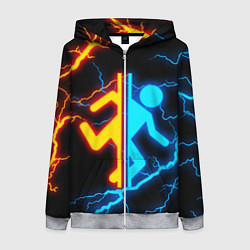 Толстовка на молнии женская PORTAL, цвет: 3D-меланж