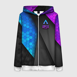 Толстовка на молнии женская Apex Legends, цвет: 3D-белый