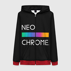 Толстовка на молнии женская NEO CHROME, цвет: 3D-красный