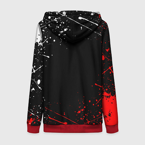 Женская толстовка на молнии MONOKUMA / 3D-Красный – фото 2