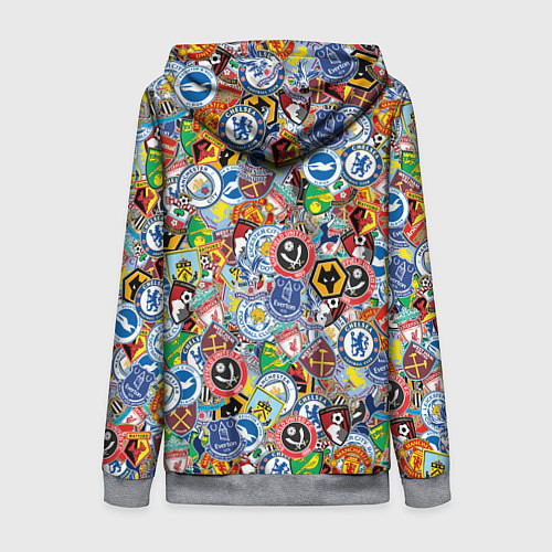 Женская толстовка на молнии Английская Премьер Лига / 3D-Меланж – фото 2