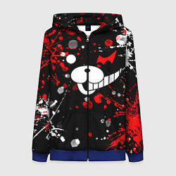Толстовка на молнии женская MONOKUMA, цвет: 3D-синий