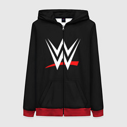 Толстовка на молнии женская WWE, цвет: 3D-красный