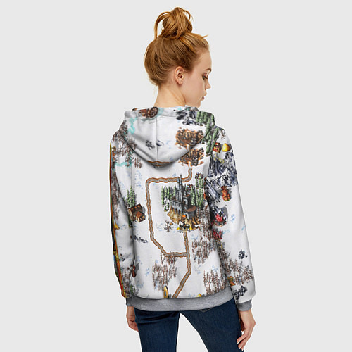 Женская толстовка на молнии Heroes of Might and Magic / 3D-Меланж – фото 4