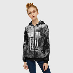 Толстовка на молнии женская LINDEMANN, цвет: 3D-черный — фото 2