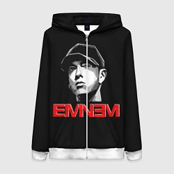 Толстовка на молнии женская Eminem, цвет: 3D-белый