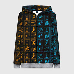 Толстовка на молнии женская PORTAL, цвет: 3D-меланж