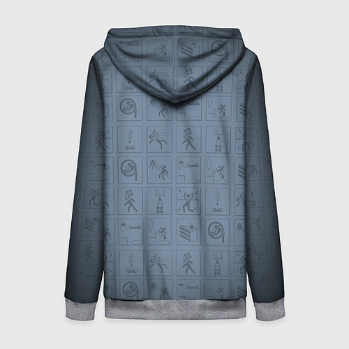 Женская толстовка на молнии PORTAL / 3D-Меланж – фото 2