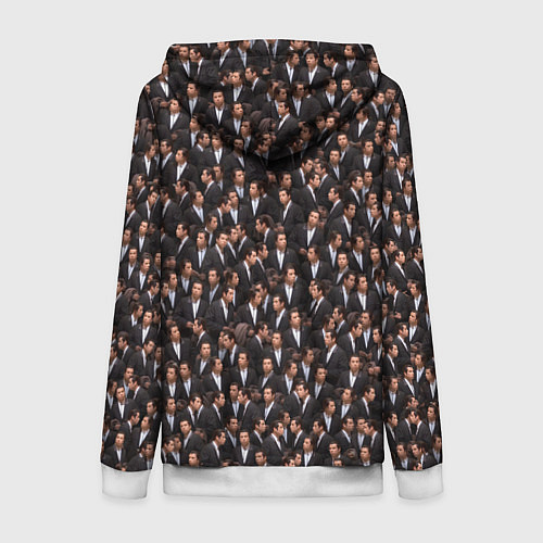 Женская толстовка на молнии Растерянный Траволта / 3D-Белый – фото 2