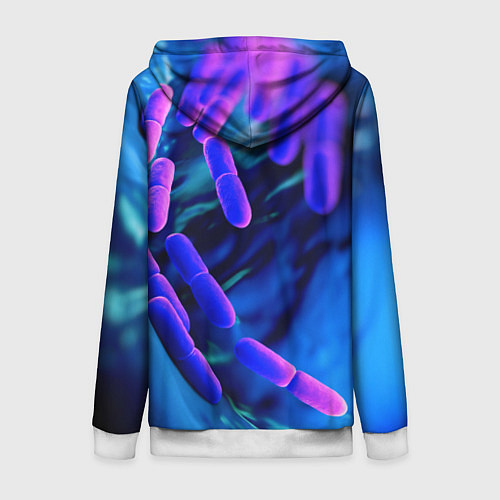 Женская толстовка на молнии PLAGUE INC / 3D-Белый – фото 2