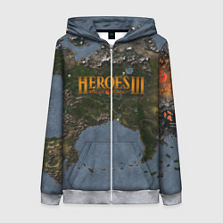 Толстовка на молнии женская ГЕРОИ 3, цвет: 3D-меланж