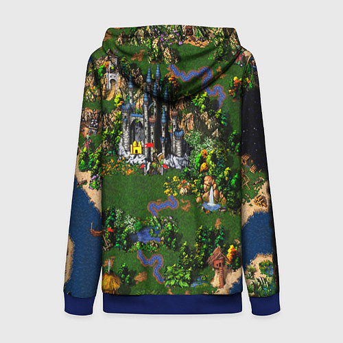 Женская толстовка на молнии Heroes of Might and Magic / 3D-Синий – фото 2