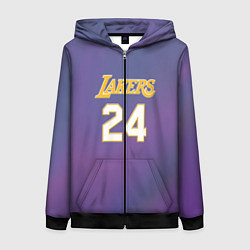 Толстовка на молнии женская Los Angeles Lakers Kobe Brya, цвет: 3D-черный