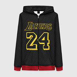 Толстовка на молнии женская Kobe Bryant, цвет: 3D-красный