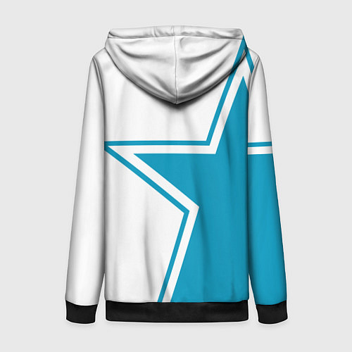 Женская толстовка на молнии ВДВ / 3D-Черный – фото 2